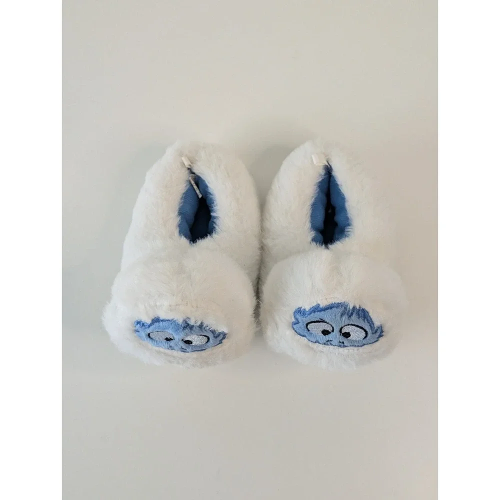 Abominable Snowman Youth Kids Slippers-White-Size 3 Rudolph Movie Christmas